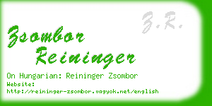 zsombor reininger business card